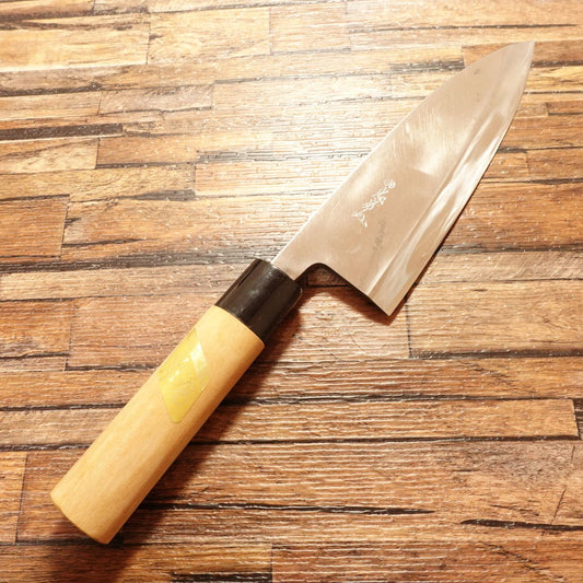 Tadafusa Deba Knife, Sharpened, Hagane Steel, Light Use, Handle Seal, 185mm