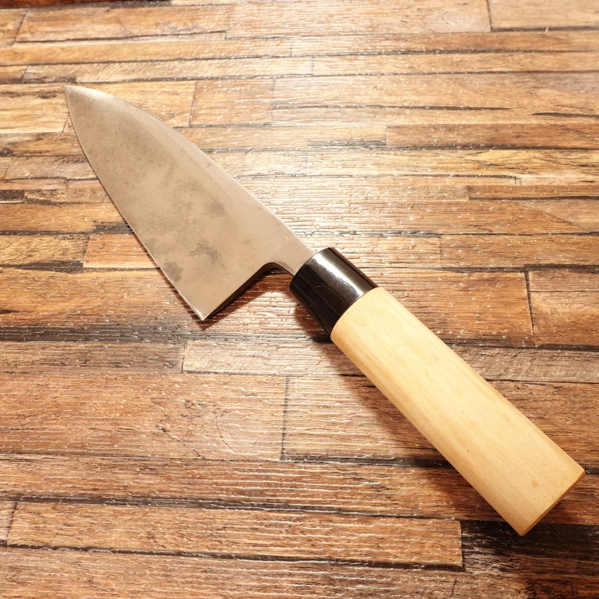 Tadafusa Deba Knife, Sharpened, Hagane Steel, Light Use, Handle Seal, 185mm