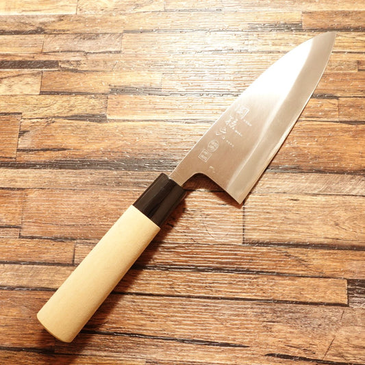 Seki Magoroku Deba Knife, Sharpened, Ginju Series, Hon-Hagane Steel, Unused Stored Item, 155mm