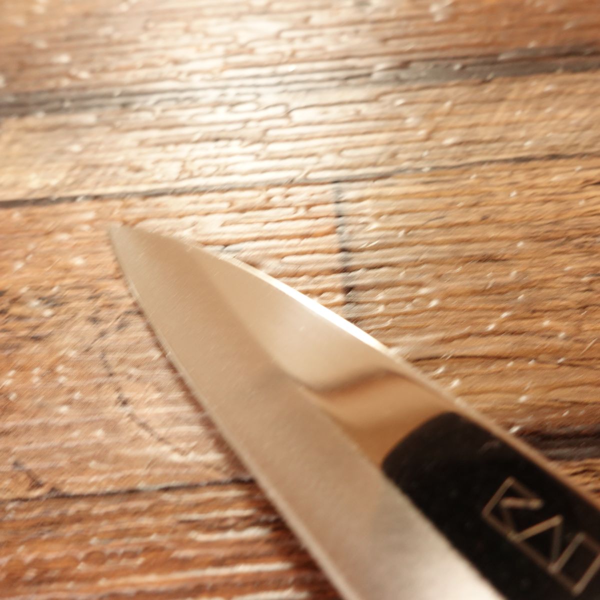 KAI Petty Knife, Sharpened, Wooden Saya, Fruit & Garnish Knife, Stainless Steel, 95mm