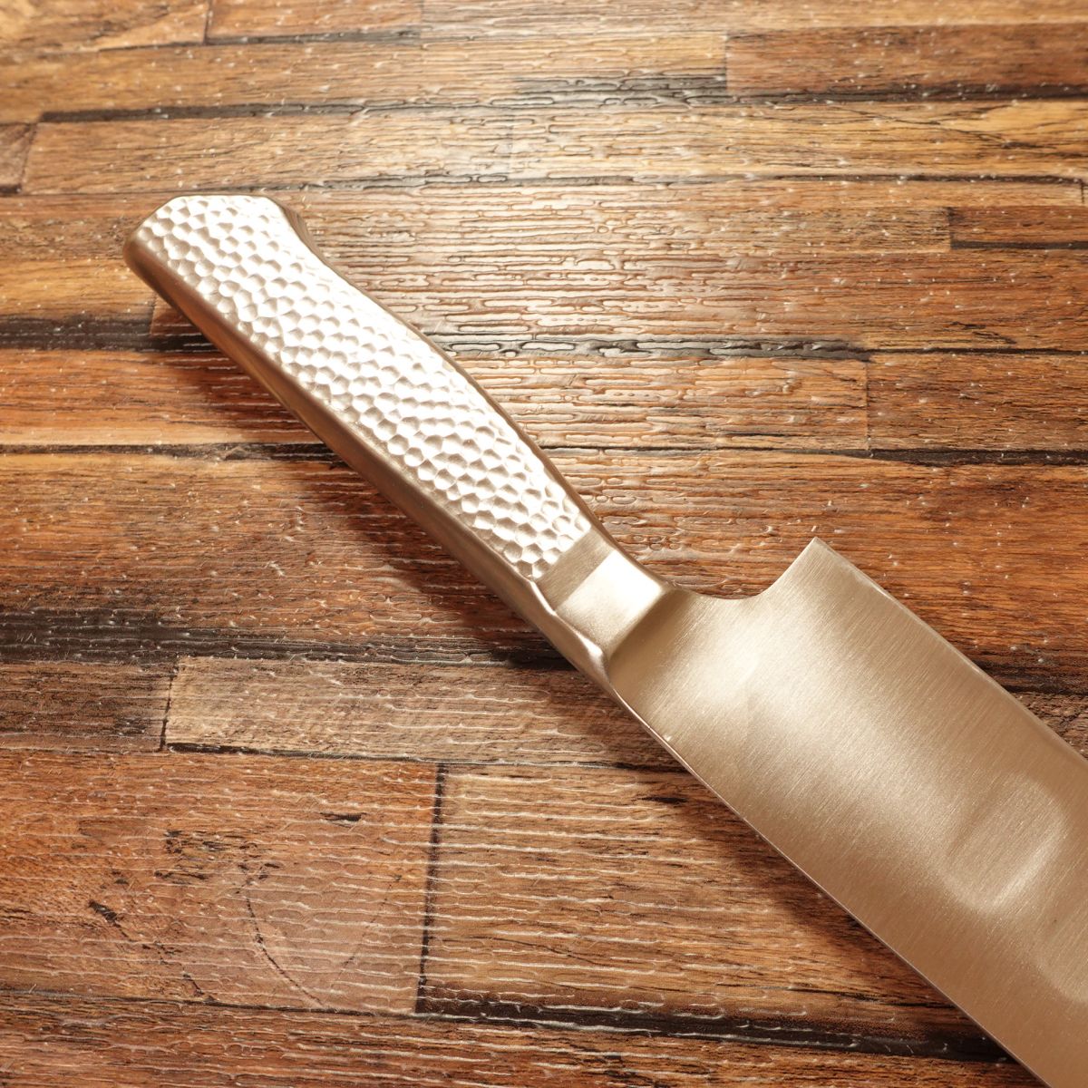 Glestain Premium Santoku Knife, Sharpened, All-Stainless, Dimpled, 165mm