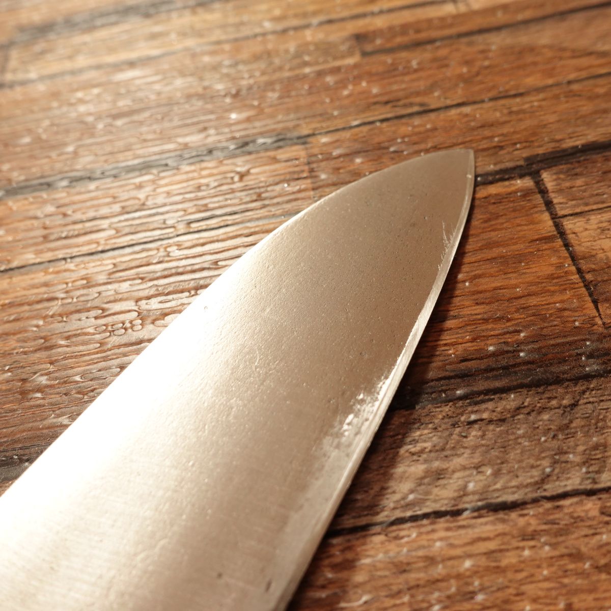 KIYA Santoku Knife, Sharpened, Nihonbashi KIYA #6, Swedish Steel, Hand-Forged, DIY Riveted, 175mm