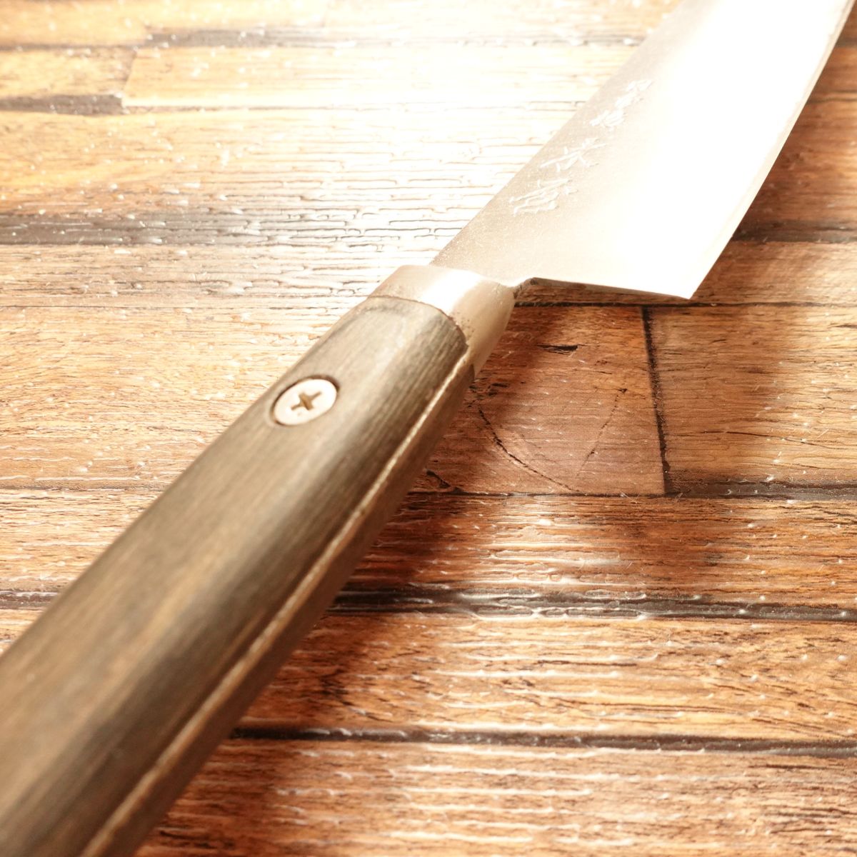 KIYA Santoku Knife, Sharpened, Nihonbashi KIYA #6, Swedish Steel, Hand-Forged, DIY Riveted, 175mm