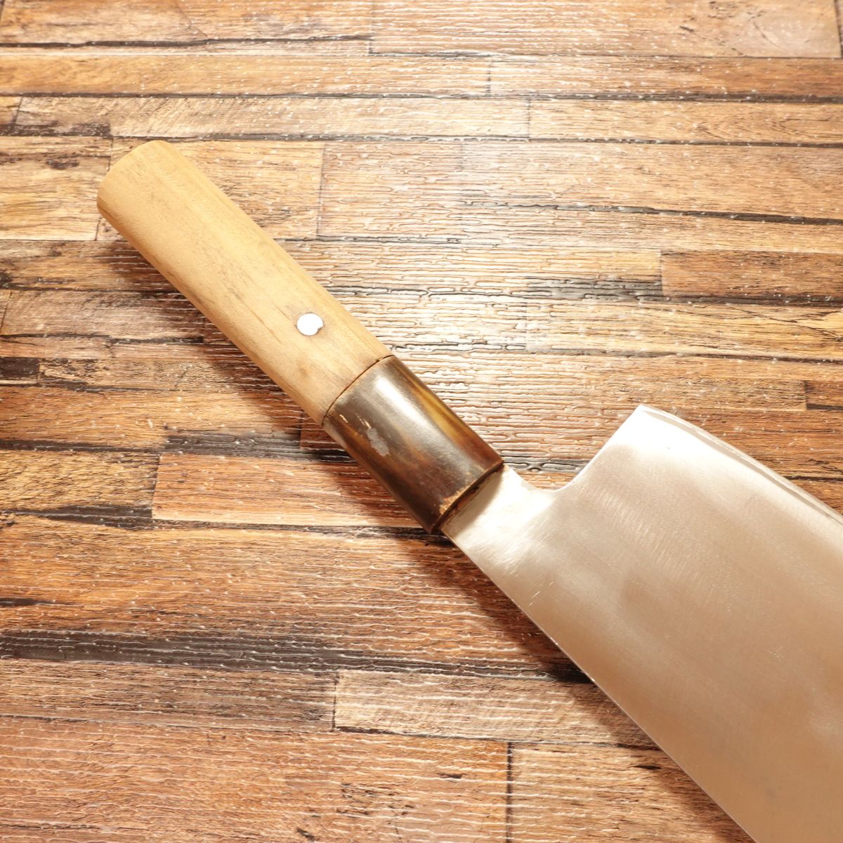 Kozeni Sushi Sushikiri Knife, Sharpened, Makizushi Knife, Water Buffalo Handle, Warikomi Steel, 245mm