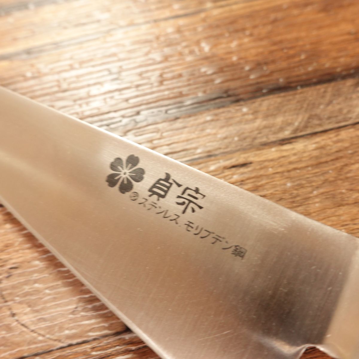Sadamune Honesuki Knife, Sharpened, Stainless Molybdenum Steel, Double-Bevel, 140mm