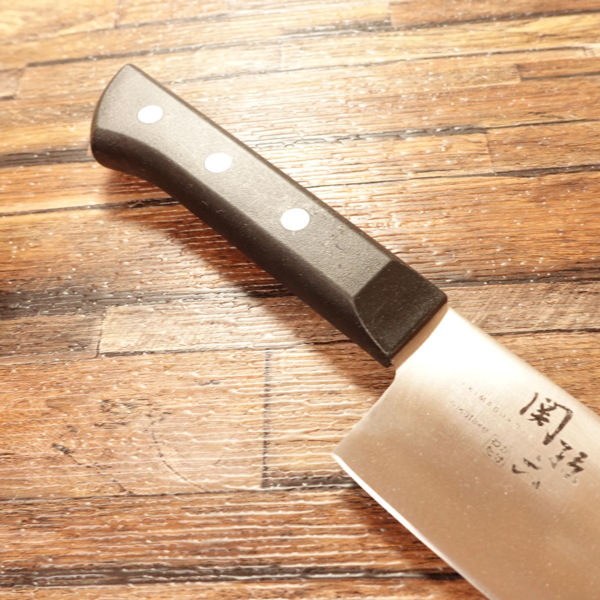 Seki Magoroku Santoku Knife, Sharpened, Wakatake Series, KAI, 170mm