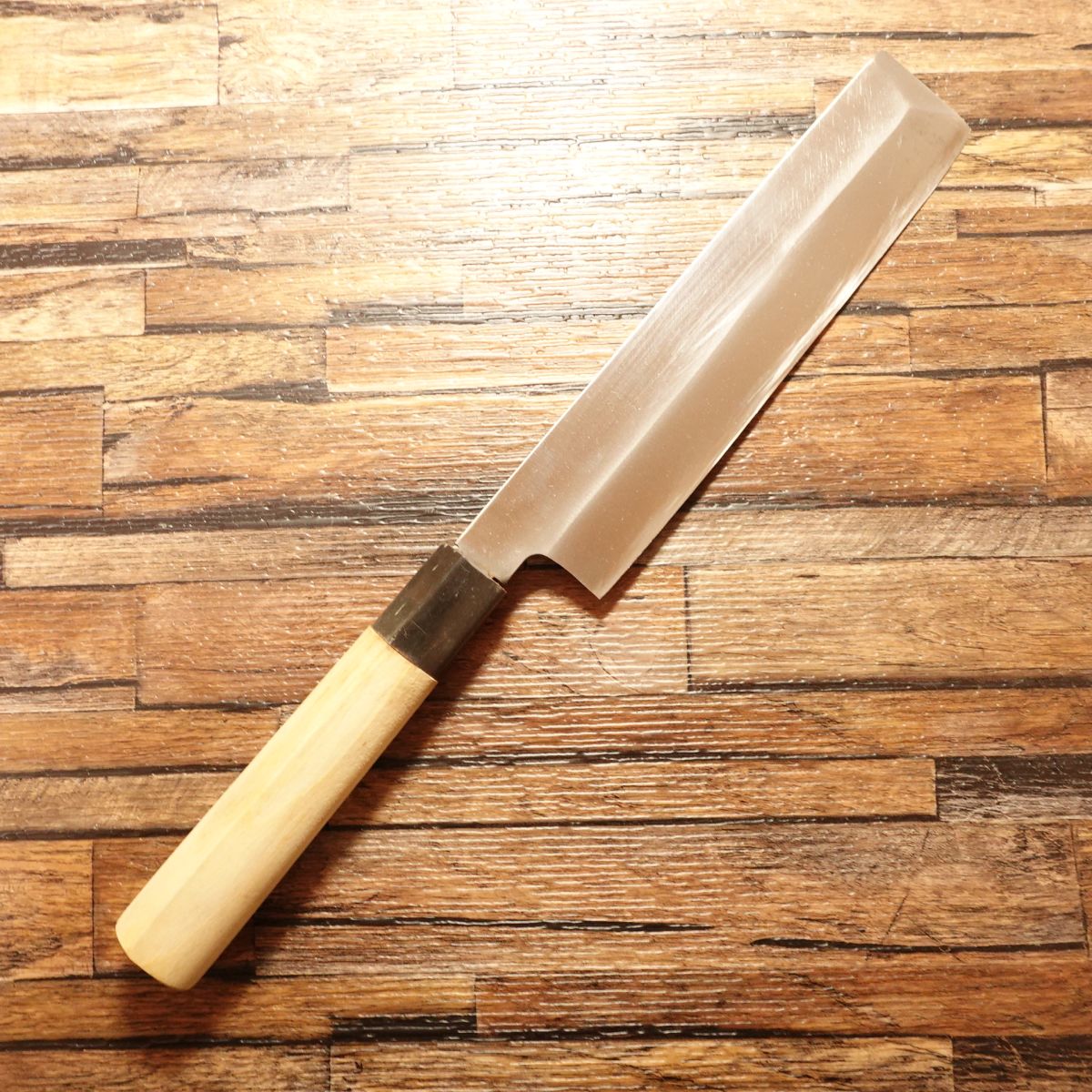 Miyabun Usuba Knife, Sharpened, Water Buffalo Handle, Single-Bevel, 195mm