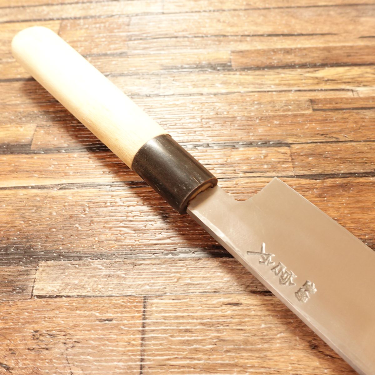 Miyabun Usuba Knife, Sharpened, Water Buffalo Handle, Single-Bevel, 195mm