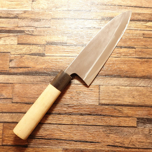 Miyabun Deba Knife, Sharpened, Water Buffalo Handle, Hagane Steel, Single-Bevel, 170mm