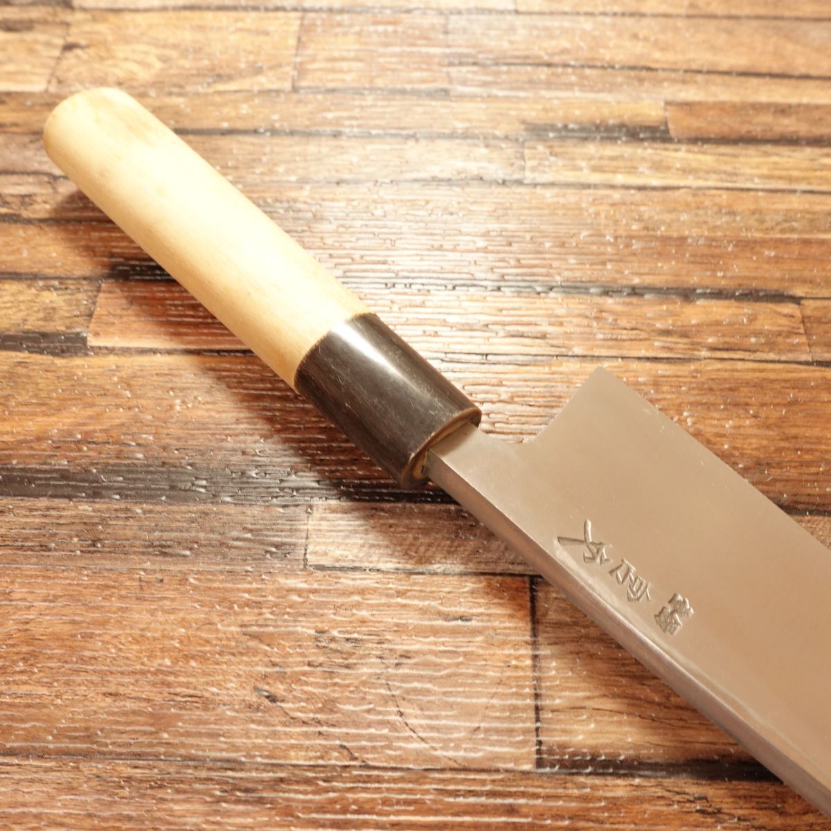 Miyabun Deba Knife, Sharpened, Water Buffalo Handle, Hagane Steel, Single-Bevel, 170mm