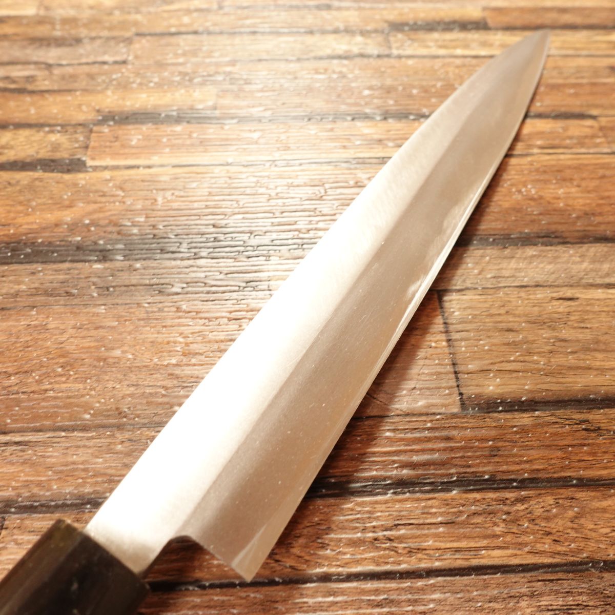 Miyabun Yanagiba Knife, Sharpened, Water Buffalo Handle, Single-Bevel, Sashimi Knife, 240mm