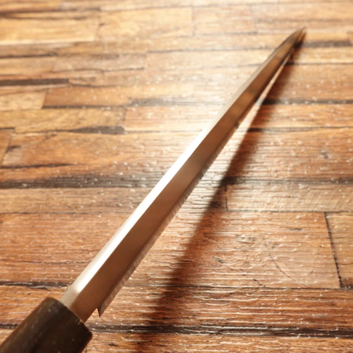 Miyabun Yanagiba Knife, Sharpened, Water Buffalo Handle, Single-Bevel, Sashimi Knife, 240mm