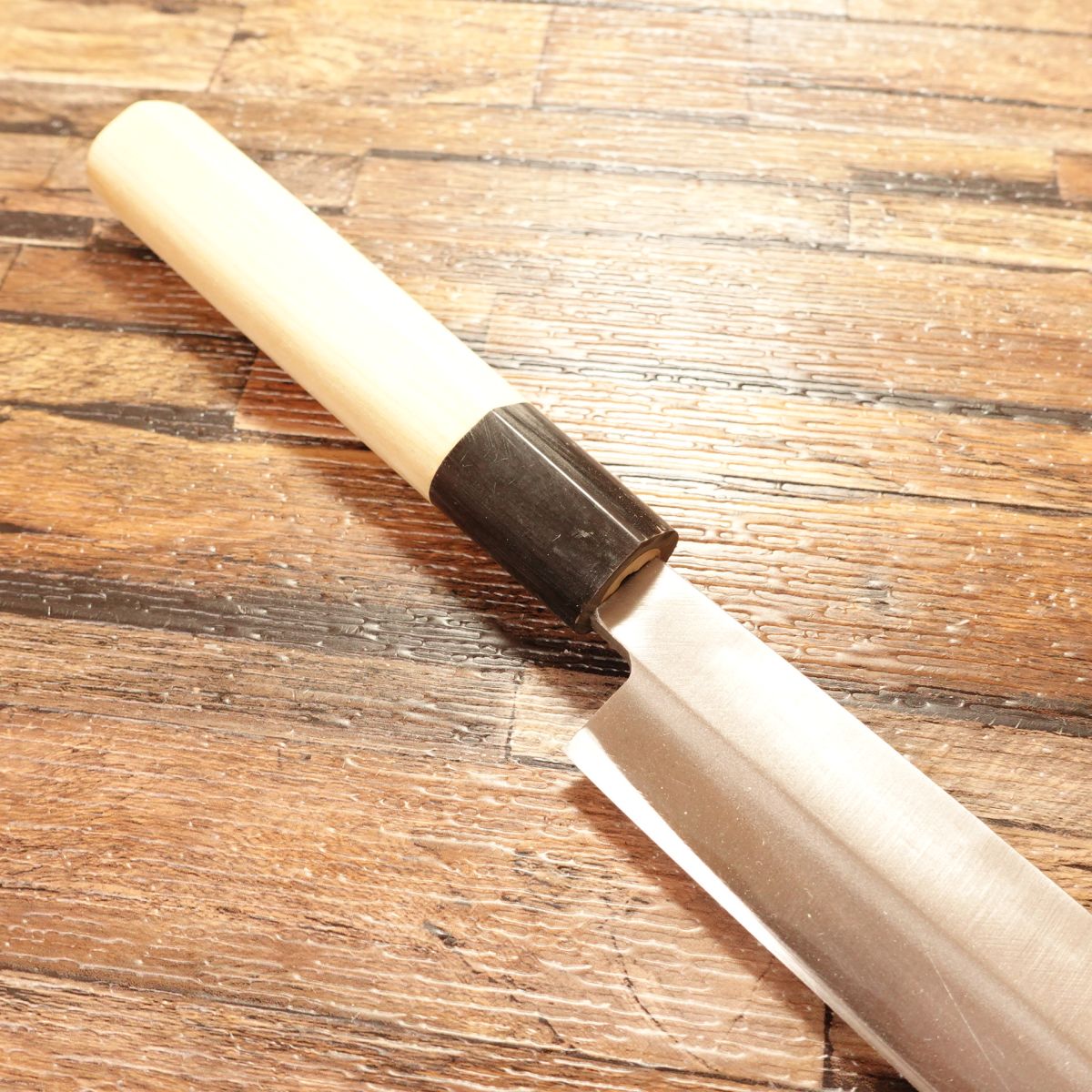 Miyabun Yanagiba Knife, Sharpened, Water Buffalo Handle, Single-Bevel, Sashimi Knife, 240mm