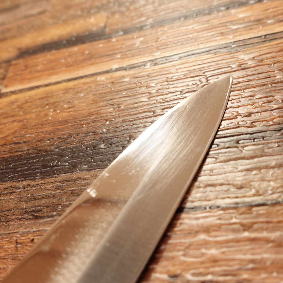 Kai Cut Petty Knife, Sharpened, Wooden Saya, Fruit & Garnish Knife, Stainless Steel, 95mm