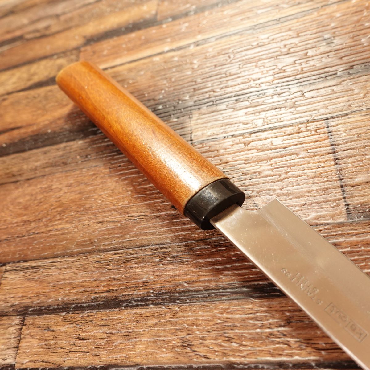 Kai Cut Petty Knife, Sharpened, Wooden Saya, Fruit & Garnish Knife, Stainless Steel, 95mm