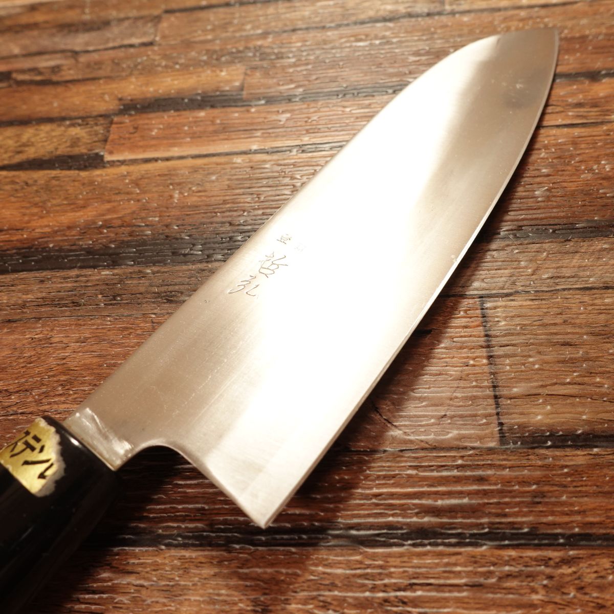 Tetsuhiro Santoku Knife, Sharpened, Stainless Steel, Handle Seal, Wa-Santoku, 170mm