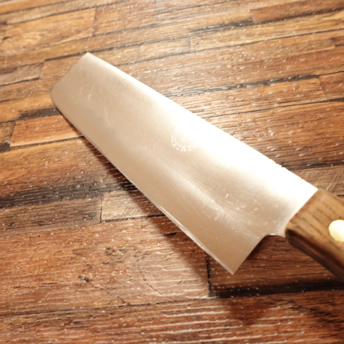 Bunmei Yoshikin Nakiri Knife, Sharpened, Stainless Steel, Yoshida Metal Works, 160mm