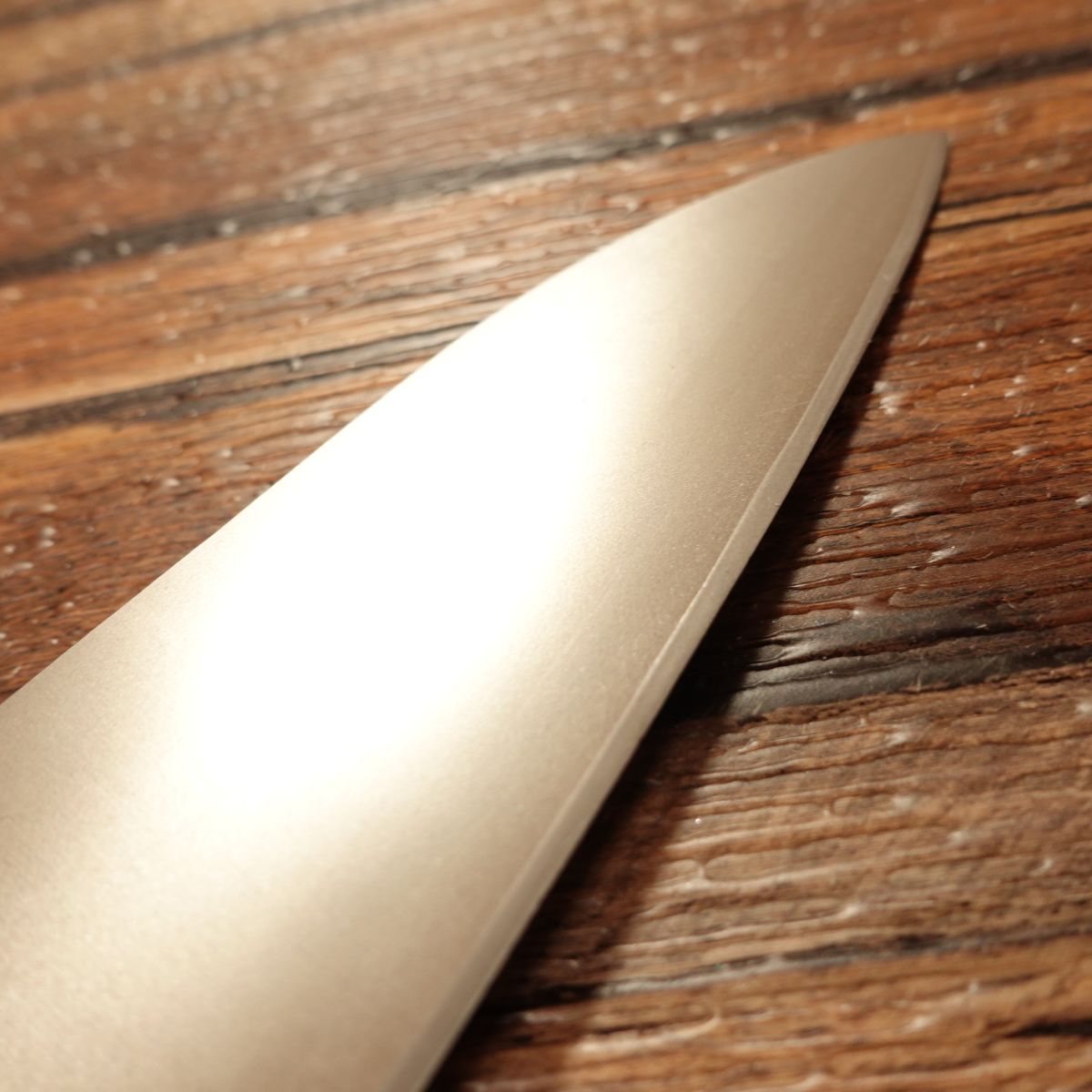 Titan 21 Santoku Knife, Sharpened, FOREVER, Rust-Free Titanium, Nearly Unused, 160mm