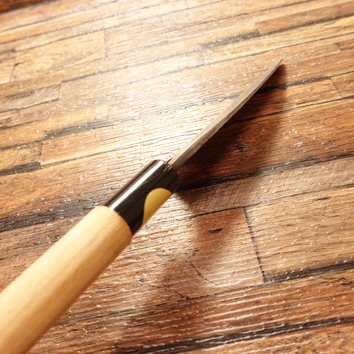 Sakai Masakame Aji-Kiri Knife, Sharpened, Kurouchi, Double-Edged, Tokusei, 105mm