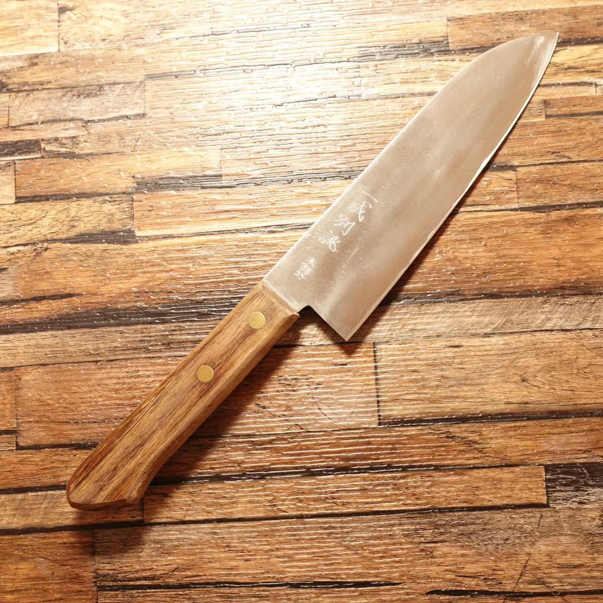 Ichinari Santoku Knife, Sharpened, Hon-Warikomi, Custom Order, 165mm