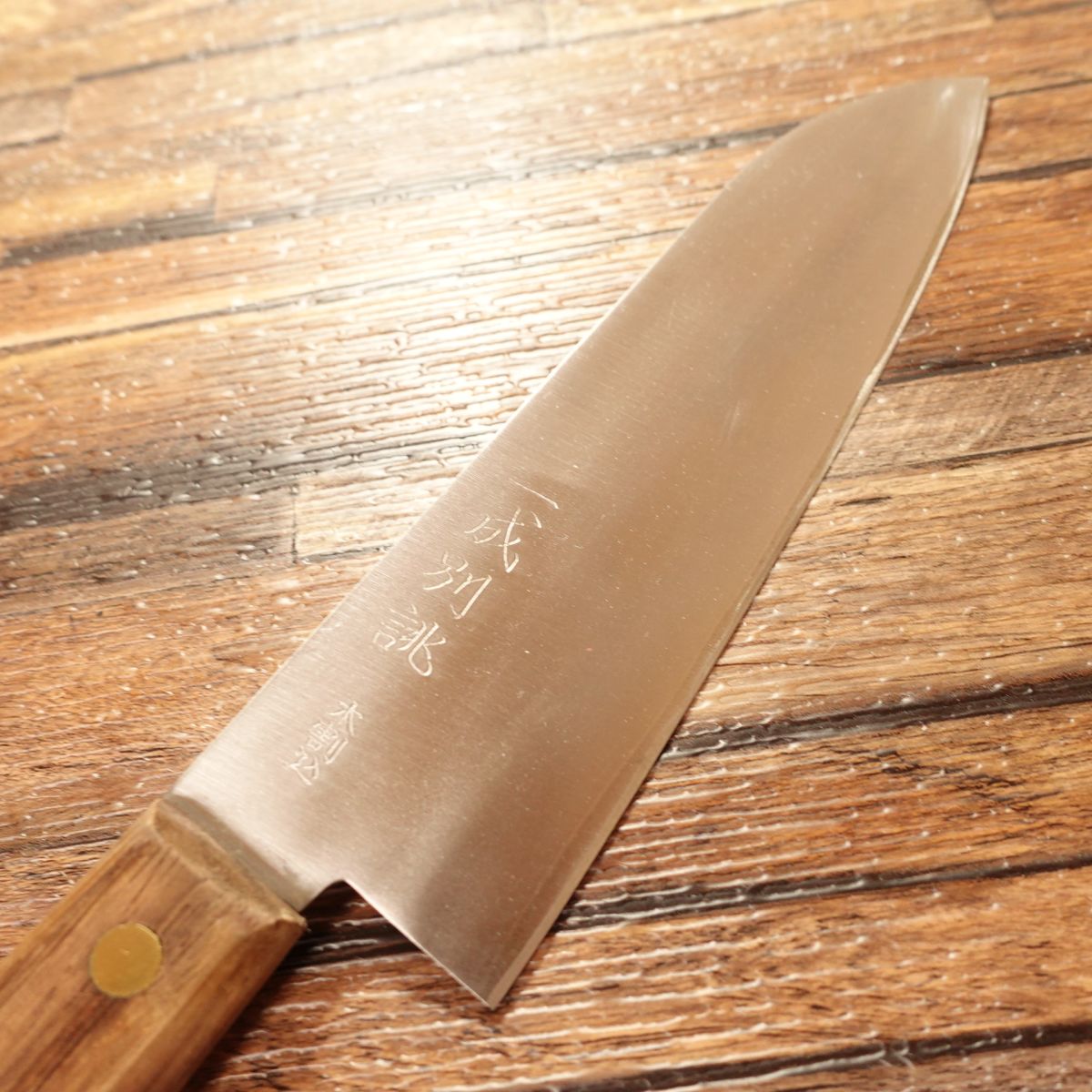 Ichinari Santoku Knife, Sharpened, Hon-Warikomi, Custom Order, 165mm