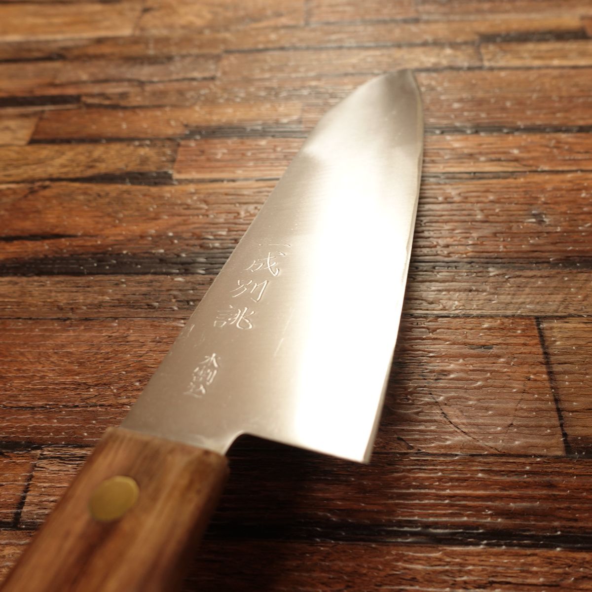 Ichinari Santoku Knife, Sharpened, Hon-Warikomi, Custom Order, 165mm
