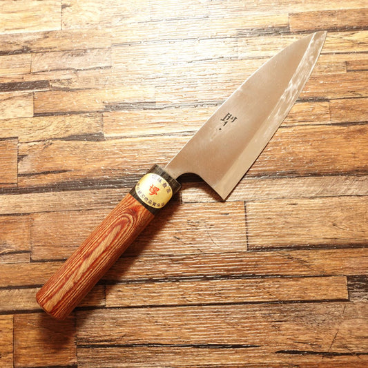 Sakai Deba Knife, Sharpened, Sakai City, Sakai Ryujin, Wooden Ferrule, Sticker Attached, 150mm