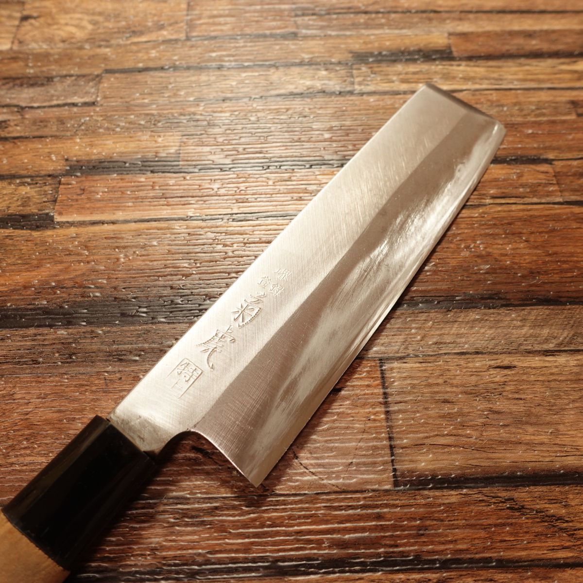 Sakai Kikutora Usuba Knife, Sharpened, Hagane, Single-Edged Nakiri, Jo, Stored Item, 165mm