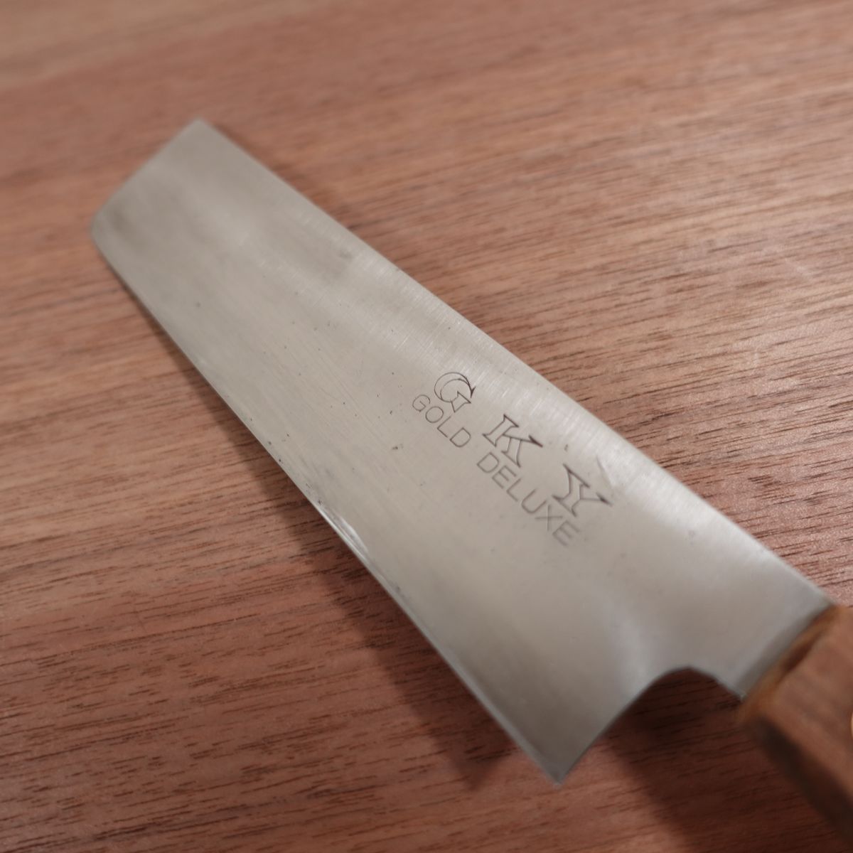 Koji Nakiri Knife, Sharpened, GKY GOLD DELUXE, Laminated Steel, Special Forged, 160mm