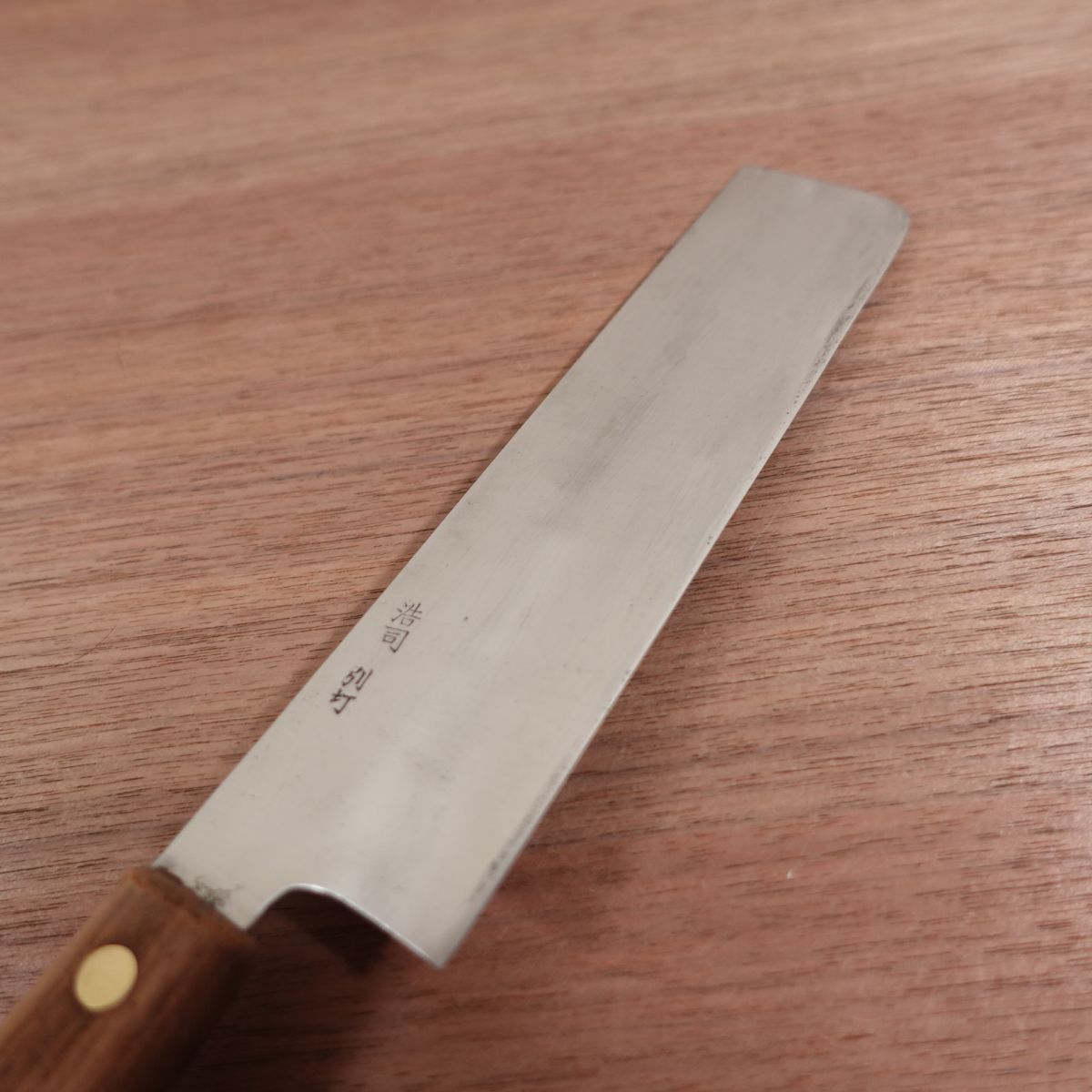 Koji Nakiri Knife, Sharpened, GKY GOLD DELUXE, Laminated Steel, Special Forged, 160mm
