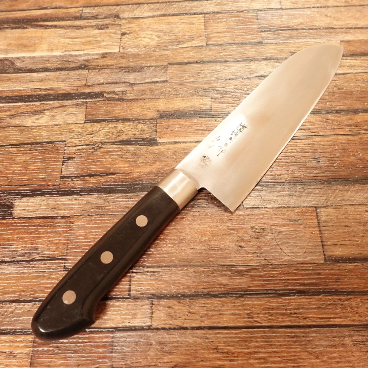 Michiba Rokusaburo Santoku Knife, Sharpened, Warikomi, Mitate Series, 170mm