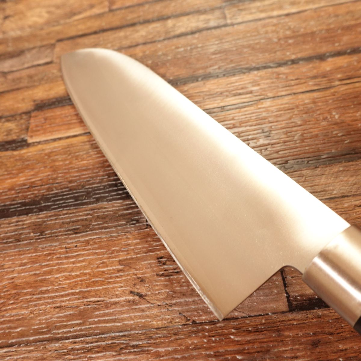 Michiba Rokusaburo Santoku Knife, Sharpened, Warikomi, Mitate Series, 170mm