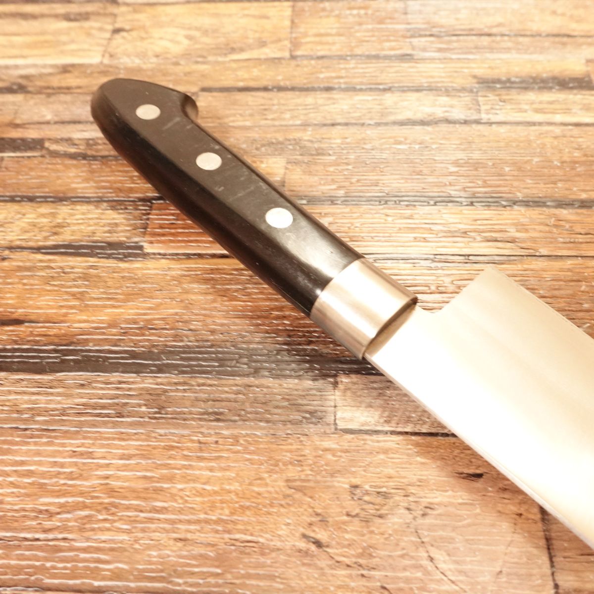 Michiba Rokusaburo Santoku Knife, Sharpened, Warikomi, Mitate Series, 170mm