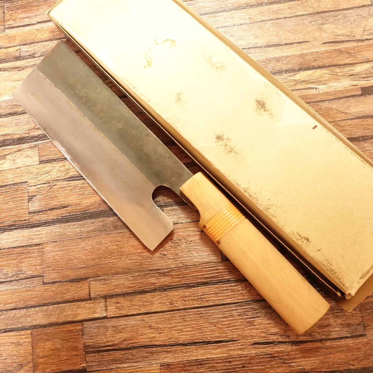 Munemitsu Men-Kiri Messer, geschärft, handgeschmiedet, Udon / Soba / Ramen Schneider, verpackt, 210mm