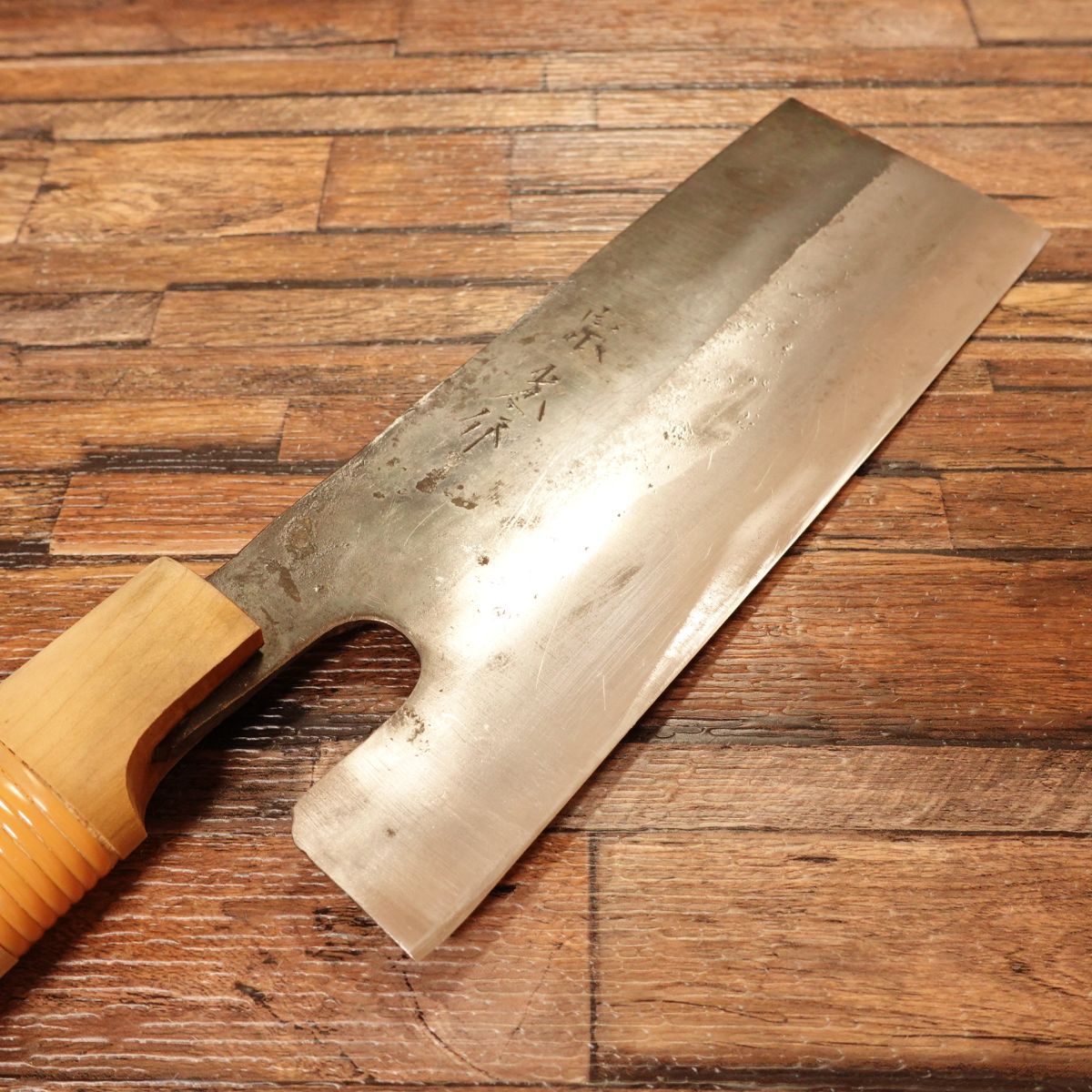 Munemitsu Men-Kiri Messer, geschärft, handgeschmiedet, Udon / Soba / Ramen Schneider, verpackt, 210mm