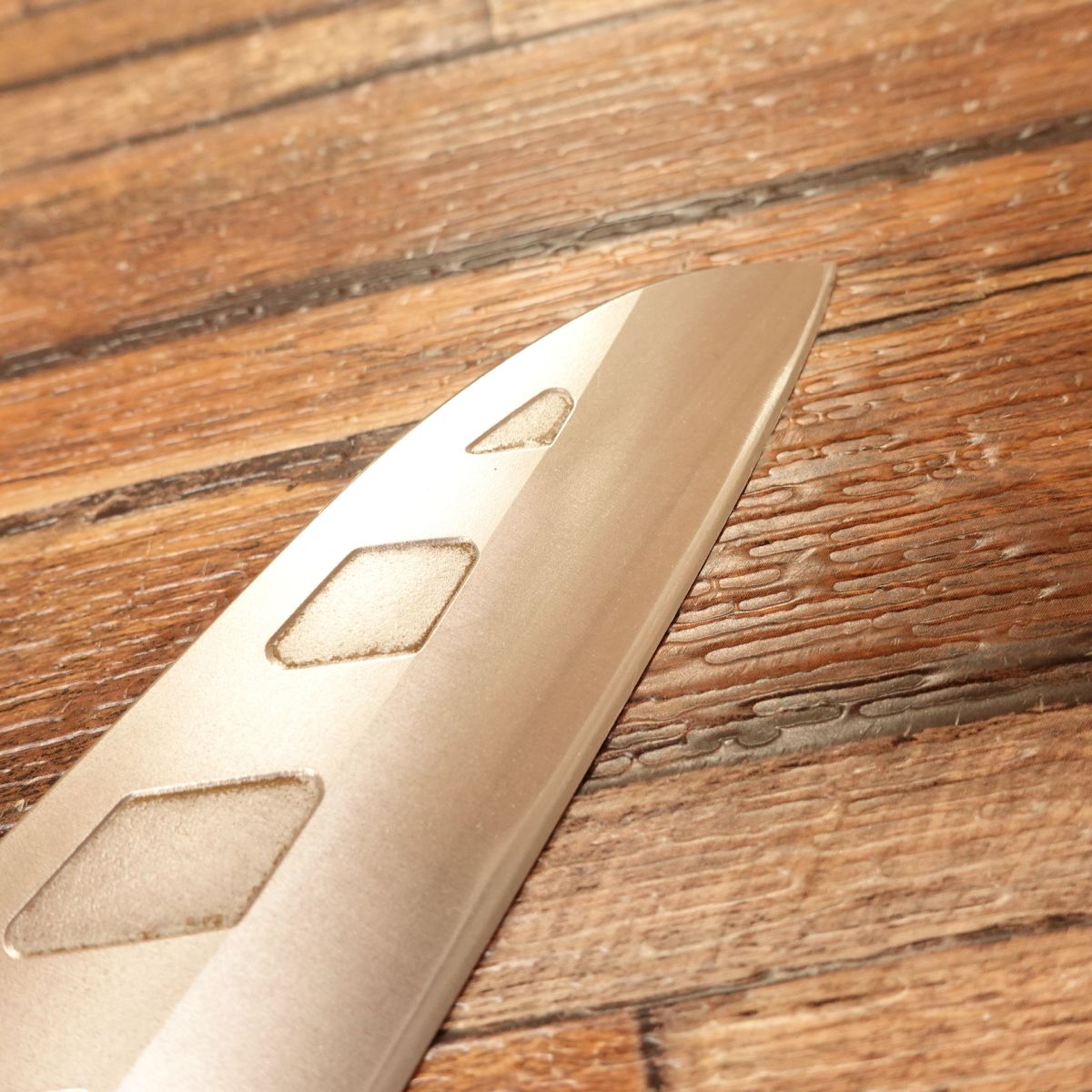 Titan 21 Santoku Knife, Sharpened, Silver Titanium, FOREVER, 160mm