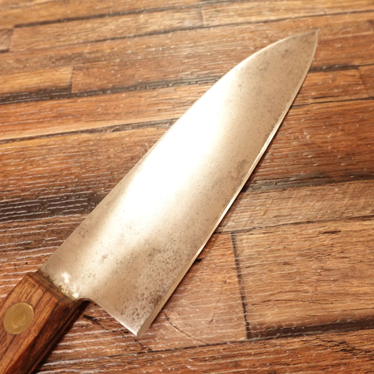 Hisakatsu Deba Knife, Sharpened, Western Handle, Awarded, No Shinogi Line, Single-Bevel, 160mm