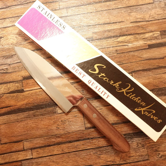 Stork Santoku Knife, Sharpened, Stainless Steel, Unused, Boxed, 165mm