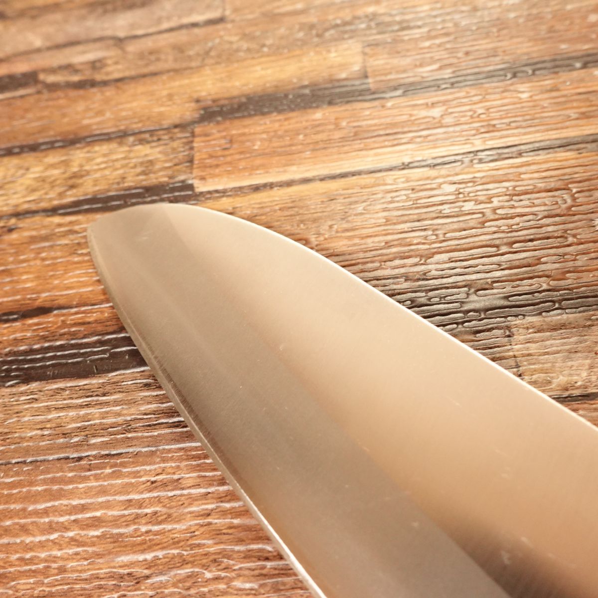 Kikka Santoku Knife, Sharpened, Hon-Warikomi Steel, 165mm