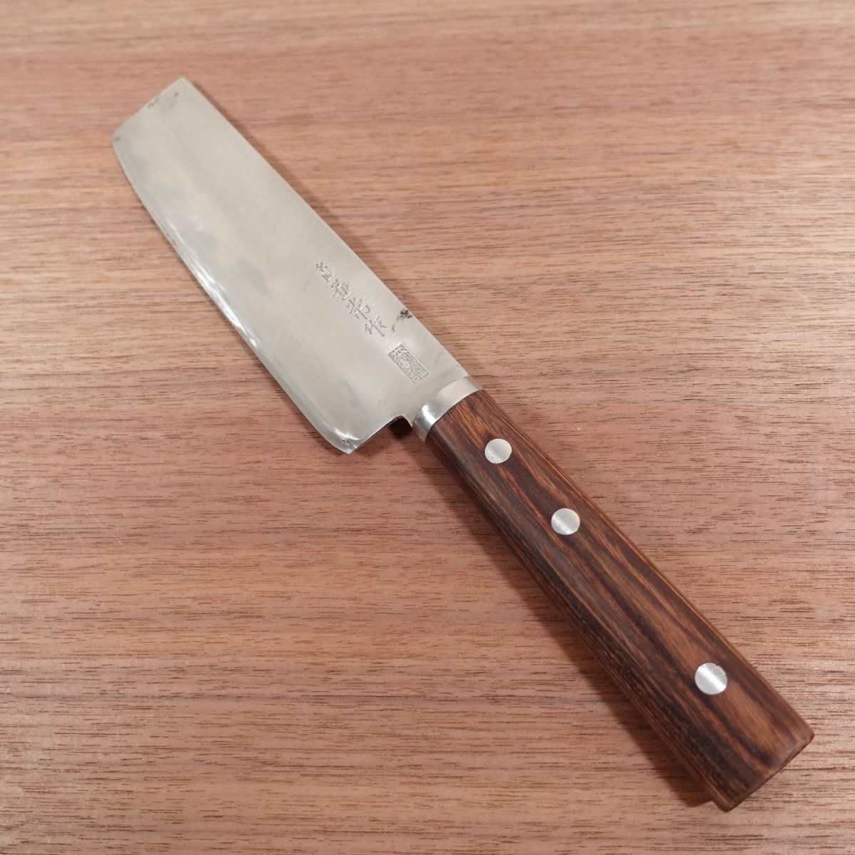 Kanetsune Nakiri Knife, Sharpened, Master Kanetsune, Hon-Warikomi DP, 160mm