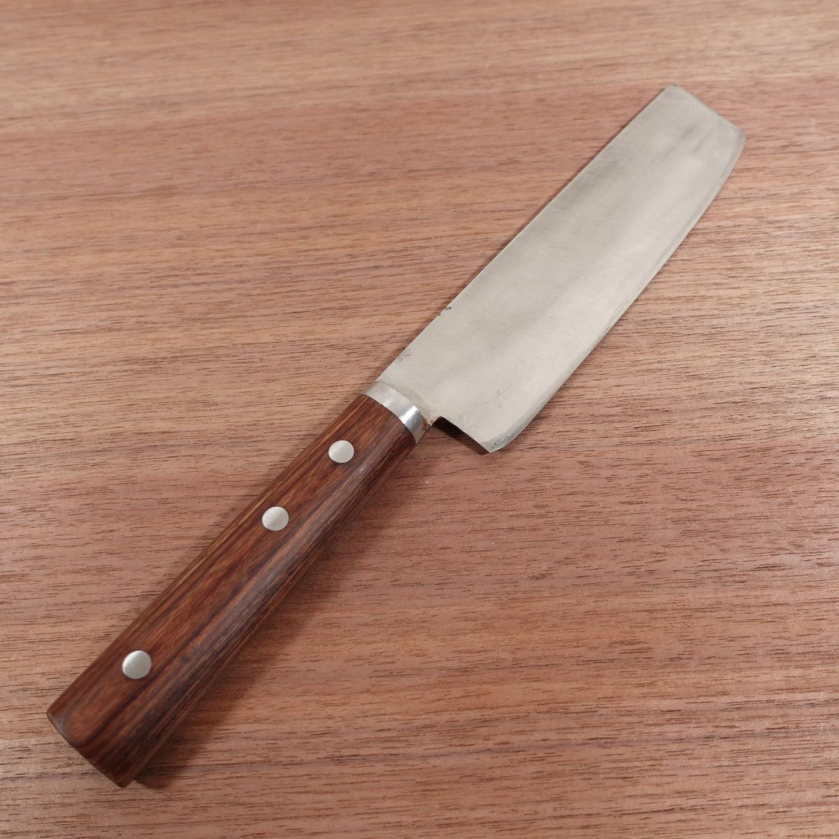 Kanetsune Nakiri Knife, Sharpened, Master Kanetsune, Hon-Warikomi DP, 160mm