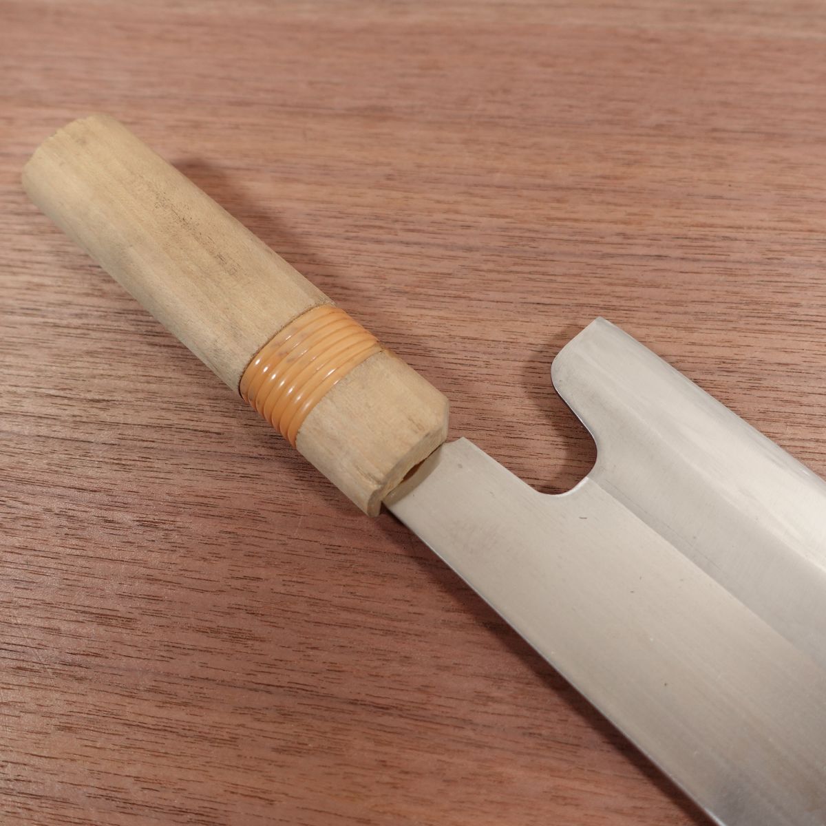 Men Meijin Noodle Cutter Knife, Sharpened, Stainless Steel, Double Bevel, Soba Cutter, 210mm