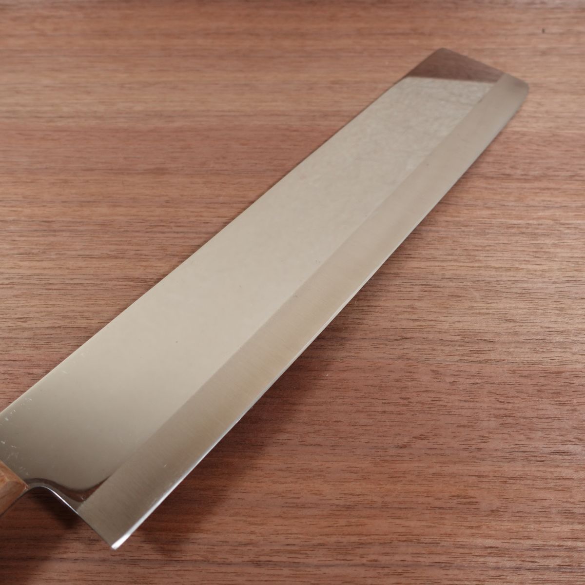 Grand couteau multi-usage Echigo Tojiro, aiguisé, couteau à pastèque, Nakiri, acier inoxydable, quasi neuf, avec boîte, 345 mm