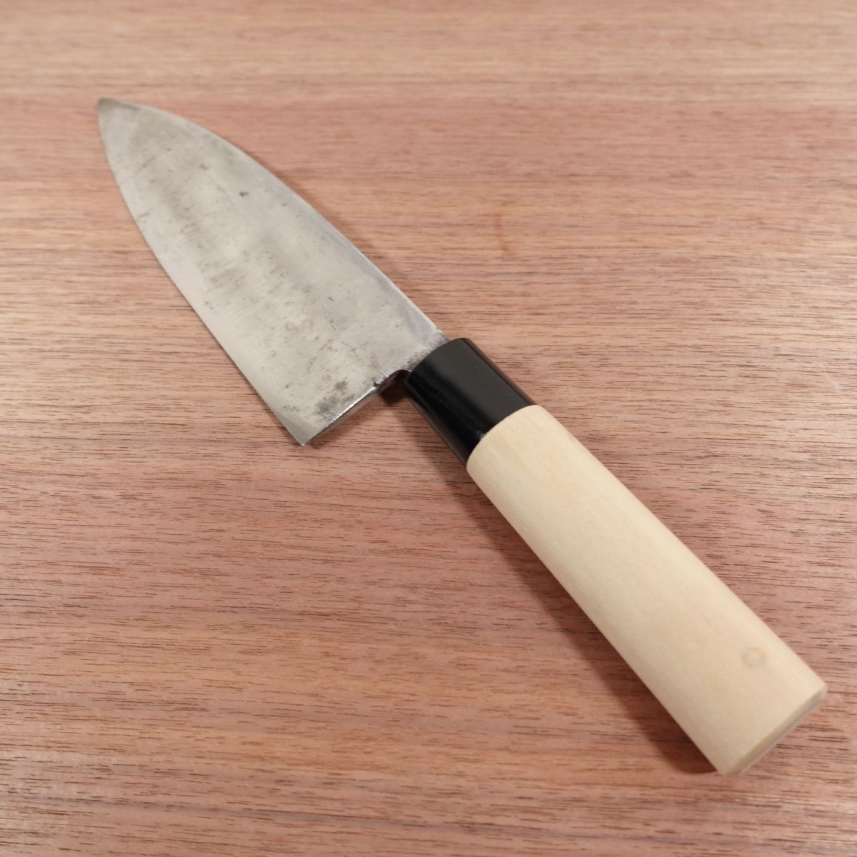 Azuma Munemitsu Deba Knife, Sharpened, Carbon Steel, Single Bevel, Handle Like New, 180mm