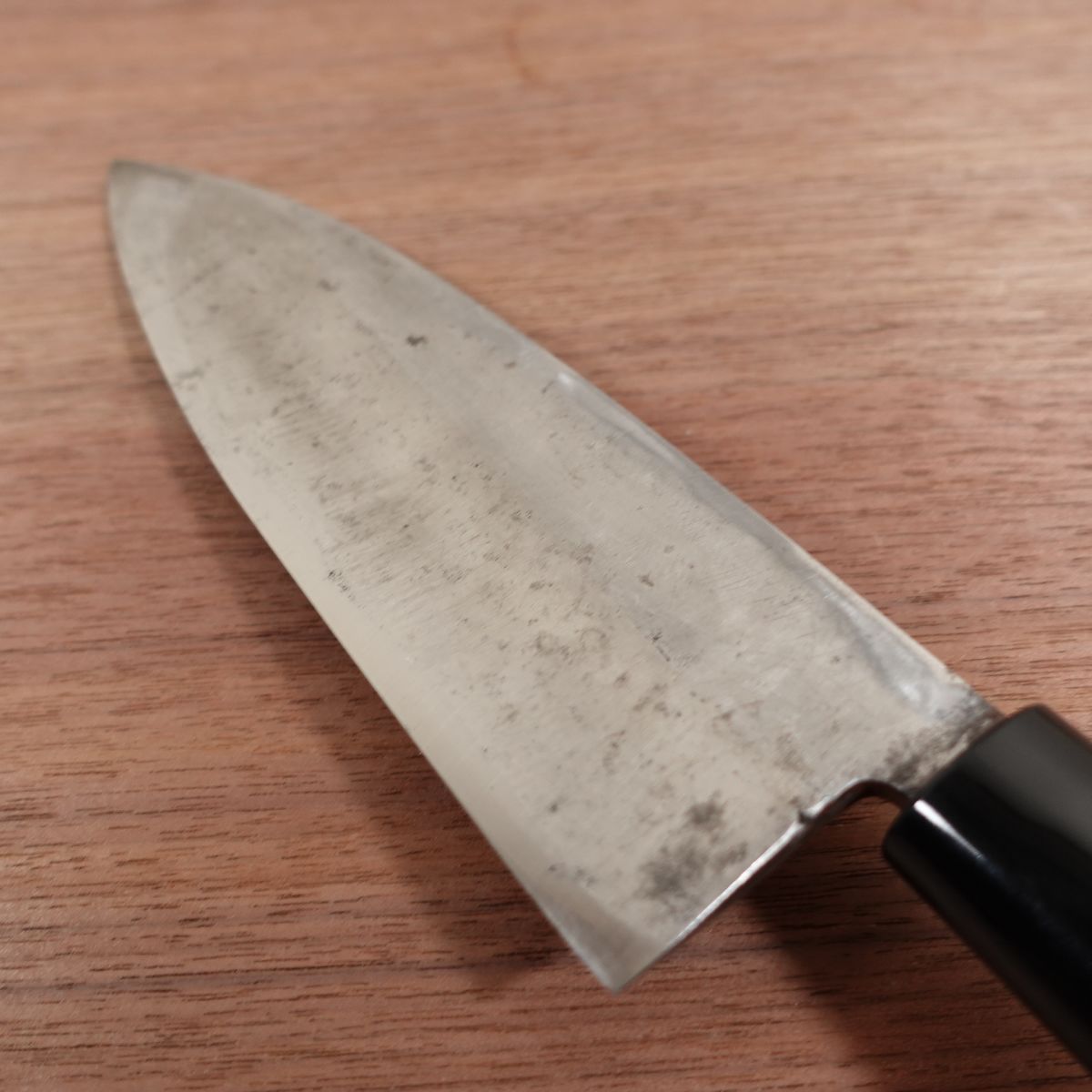 Azuma Munemitsu Deba Knife, Sharpened, Carbon Steel, Single Bevel, Handle Like New, 180mm