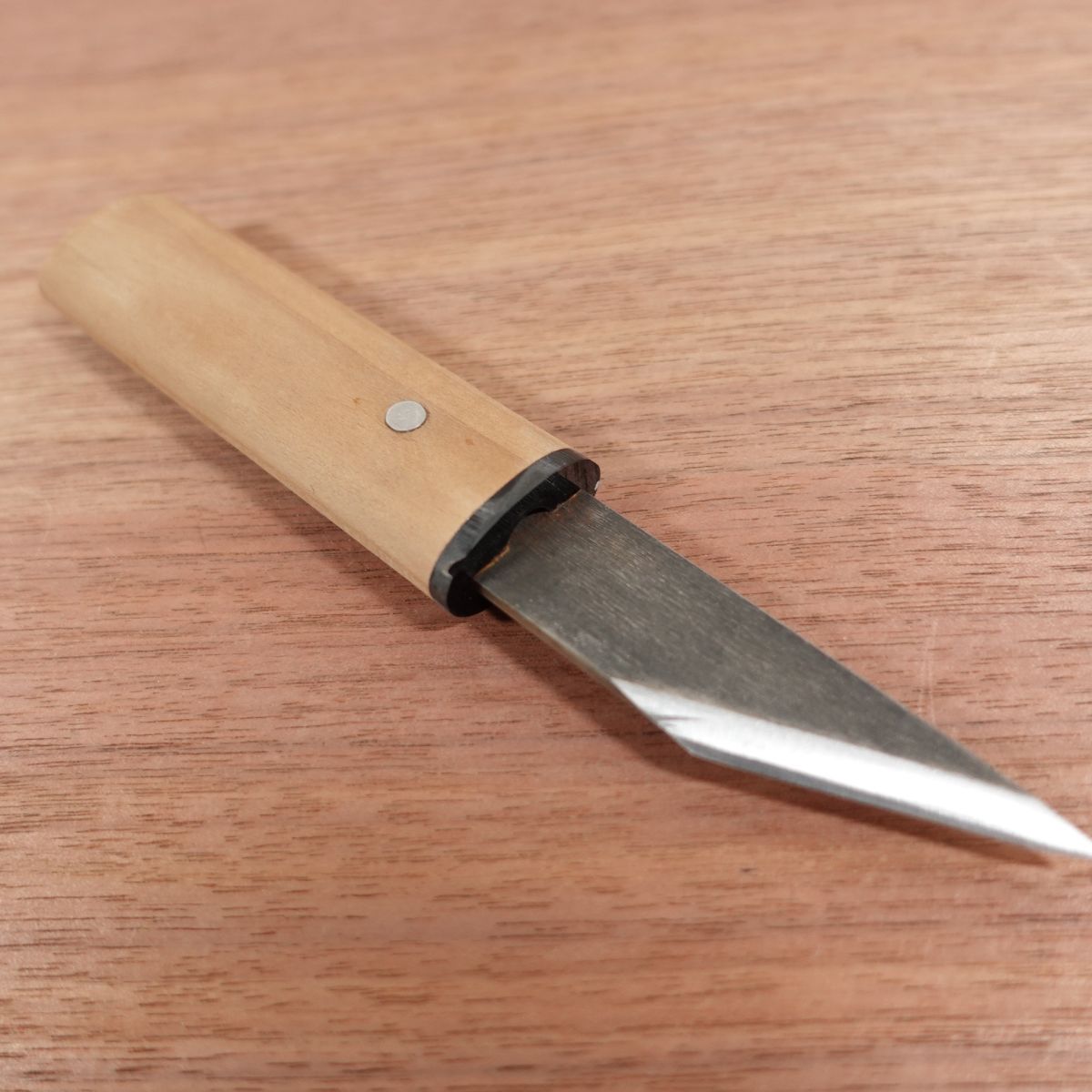 Suketomo Kiridashi Knife, Sharpened, Kurouchi Finish, Sheathed Utility Knife, Ikebana Tool, Carbon Steel, Wooden Sheath, Nearly Unused, 75mm