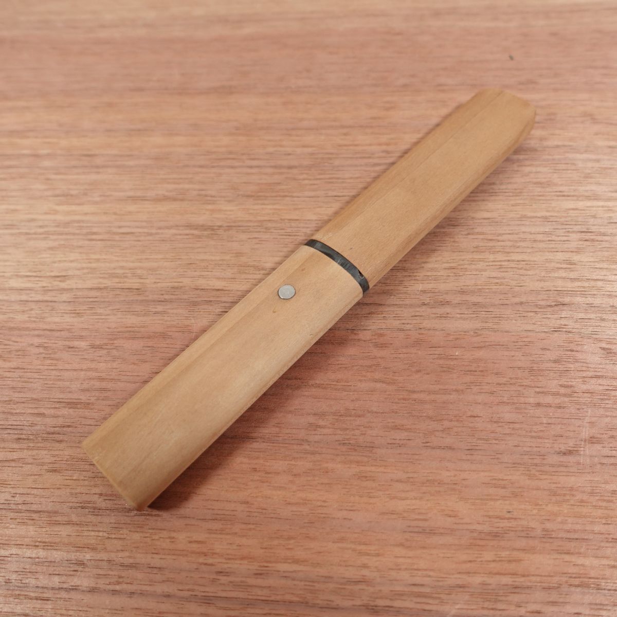 Suketomo Kiridashi Knife, Sharpened, Kurouchi Finish, Sheathed Utility Knife, Ikebana Tool, Carbon Steel, Wooden Sheath, Nearly Unused, 75mm