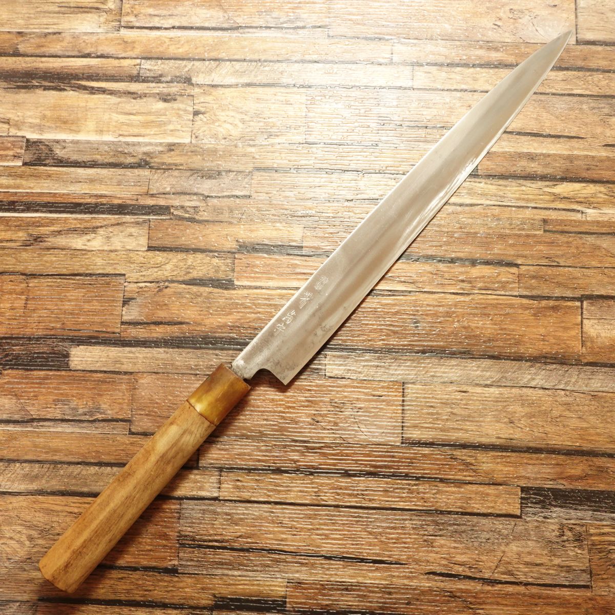 Sakai Kikumori Yanagiba Knife, Sharpened, White Water Buffalo Handle, Special Edition, Sashimi Knife, Carefully Used, 305mm