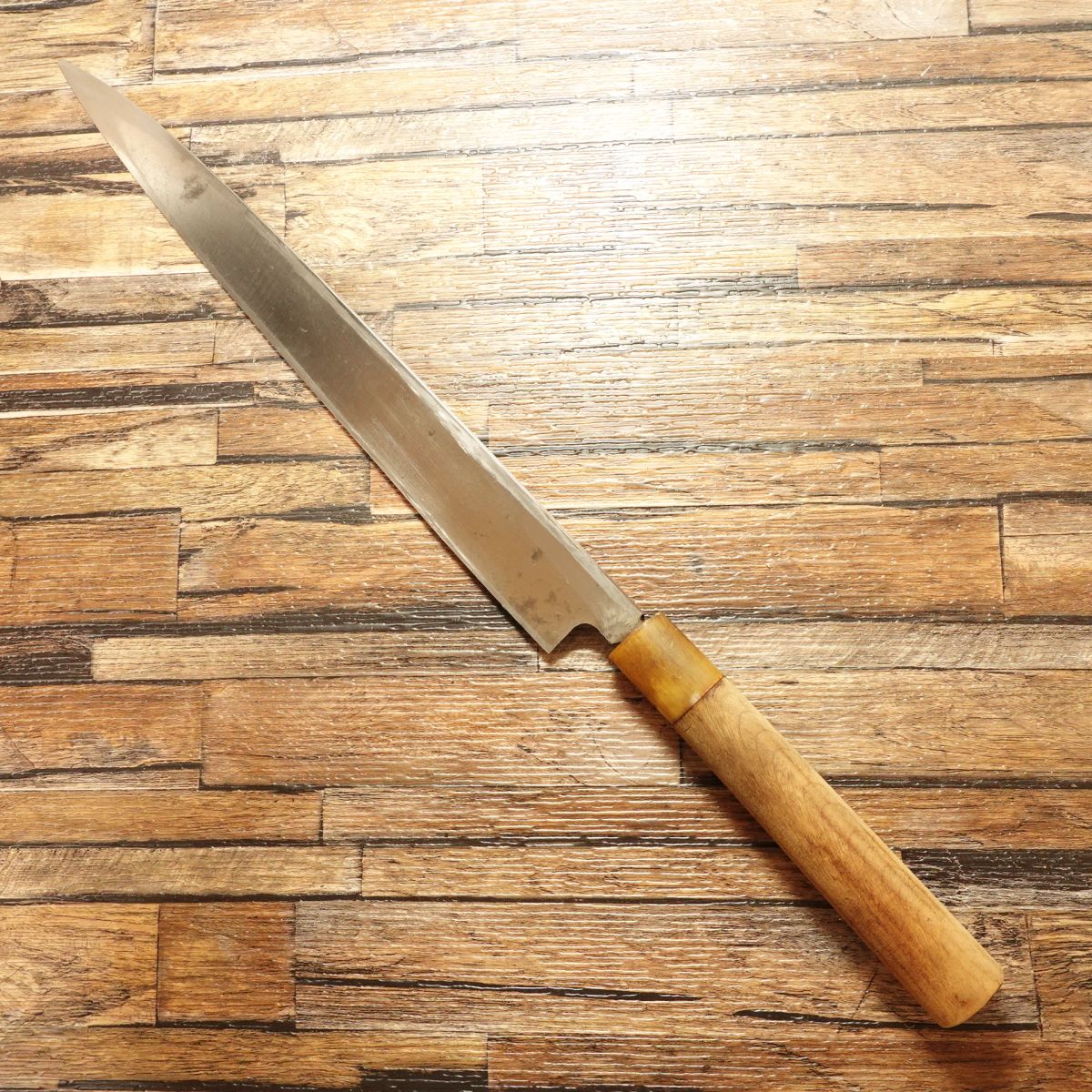 Sakai Kikumori Yanagiba Knife, Sharpened, White Water Buffalo Handle, Special Edition, Sashimi Knife, Carefully Used, 305mm