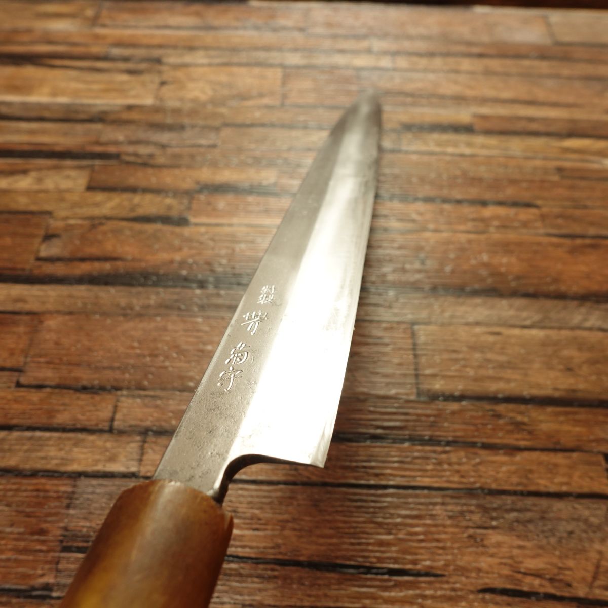 Sakai Kikumori Yanagiba Knife, Sharpened, White Water Buffalo Handle, Special Edition, Sashimi Knife, Carefully Used, 305mm